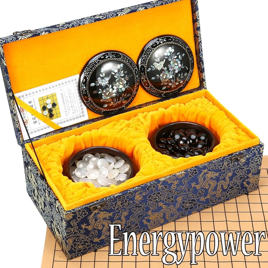 Amazon | EnergyPower 天然瑪瑙碁石＆螺鈿漆器碁笥セット 中国四大漆器
