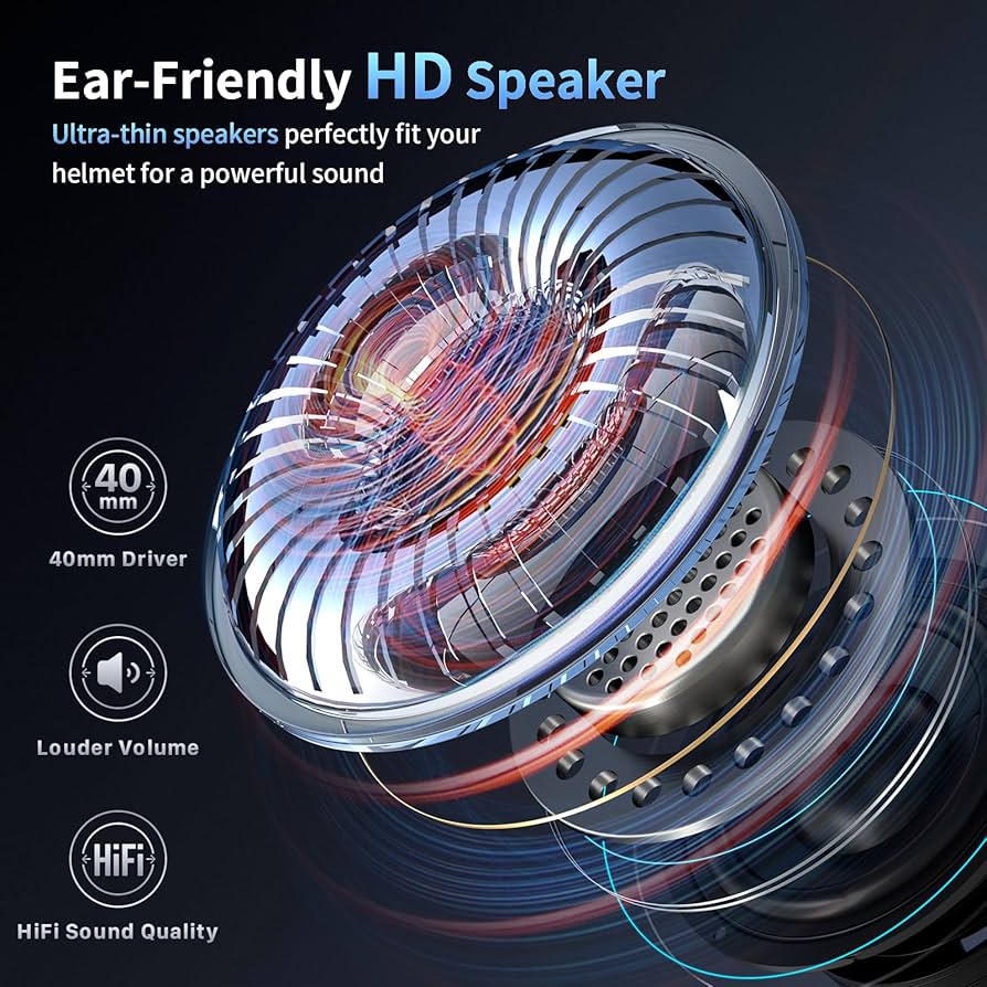 Amazon.com: Fodsports FX-S Motorcycle Bluetooth Headset V5.4, 2