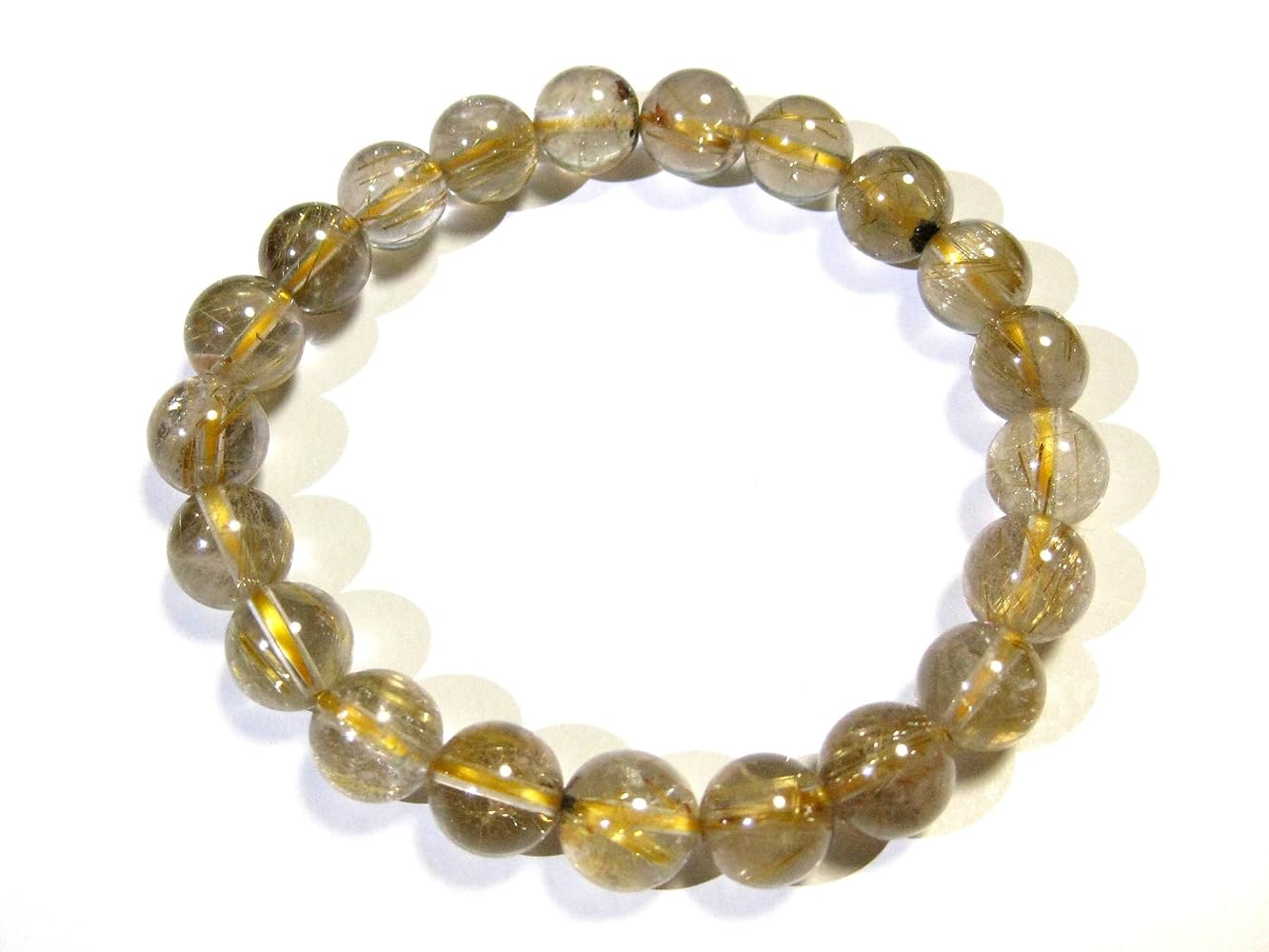 超特大 75mm ゴールドスモーキールチルクォーツ 金針水晶