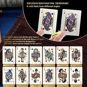 Amazon.co.jp: WJPC ゴールドコールドホイルゴールデンエッジトランプ