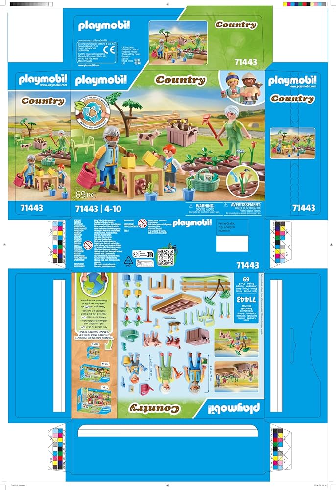 Amazon | Playmobil 71443 Huerto con abuelos | 人形・ドール | おもちゃ