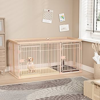 Amazon | Petnniko 犬 ケージ 犬 ゲージ 幅146×奥行68×高さ70cm 小中