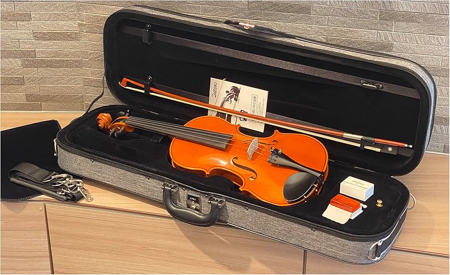 スズキバイオリン No.102 1969 1/2 弓 ハードケース付き【整備品