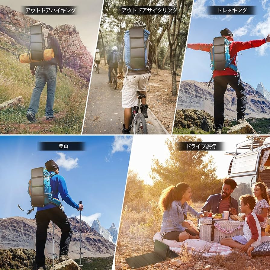 Amazon | Sorulykin 30w携帯用ソーラー充電器、折りたたみ式ソーラー