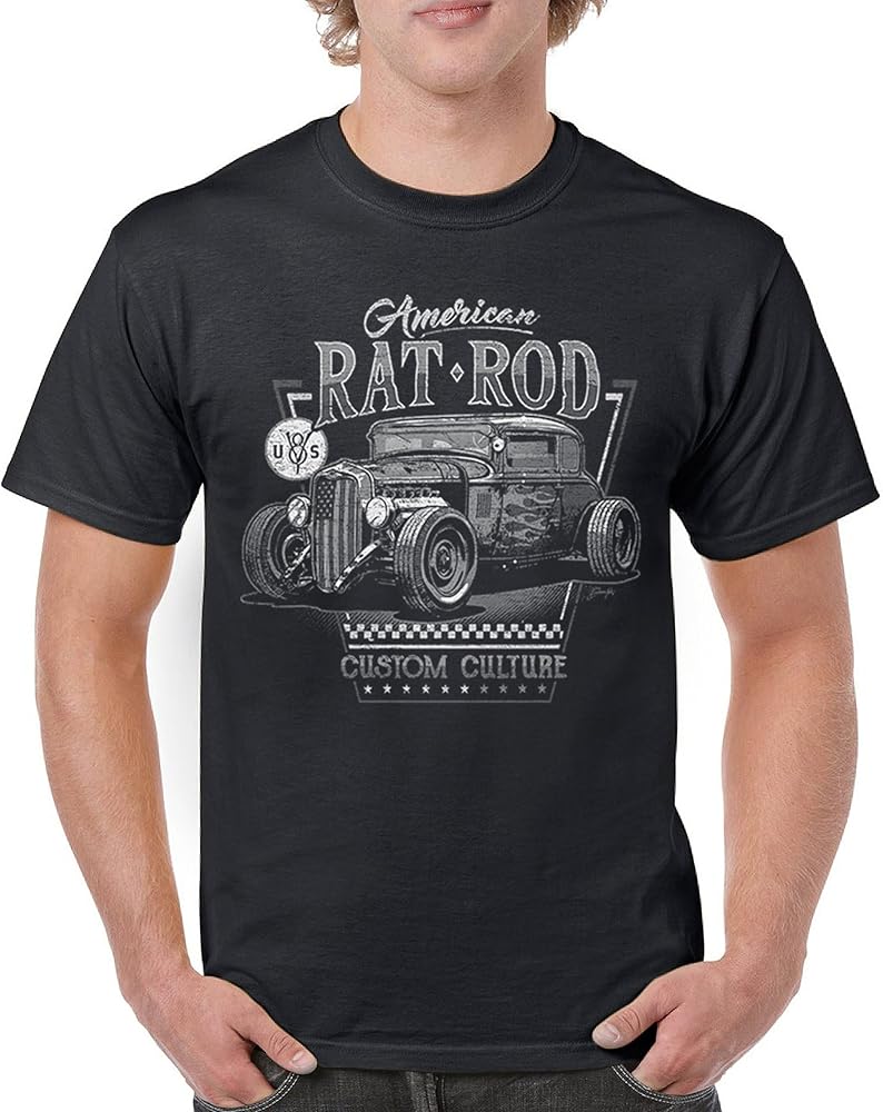 Amazon.com: American Rat Rod T-Shirt Hot Rod Custom Culture Route