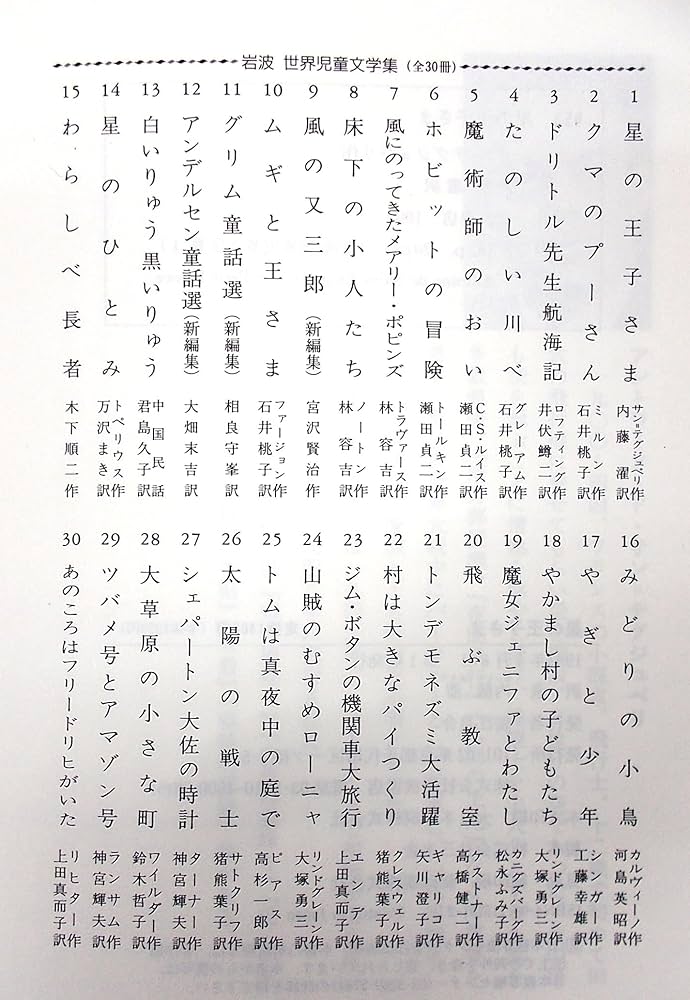 Amazon.co.jp: 岩波世界児童文学集 完結セット 全30冊 : サン