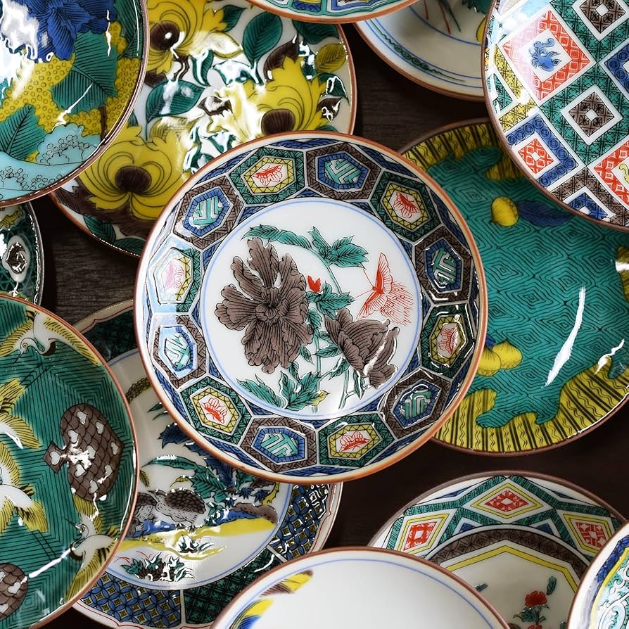 Amazon | 和座の蔵 お皿 おしゃれ 九谷焼 名品 豆皿 古九谷色絵亀甲