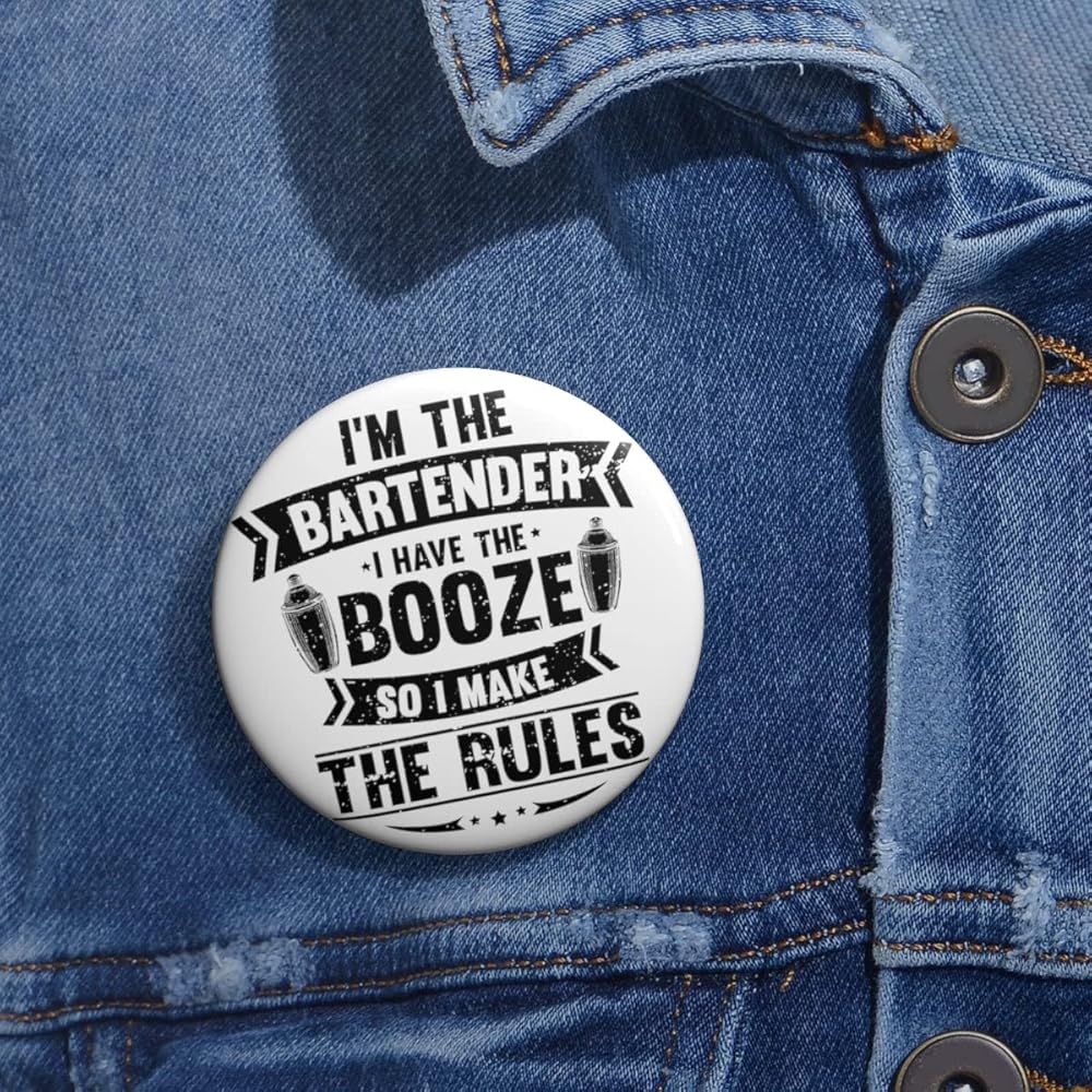 1960s drunkerd bartender pin button