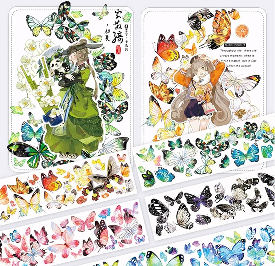 海外 PETテープ マスキングテープ 蝶々 最 安値