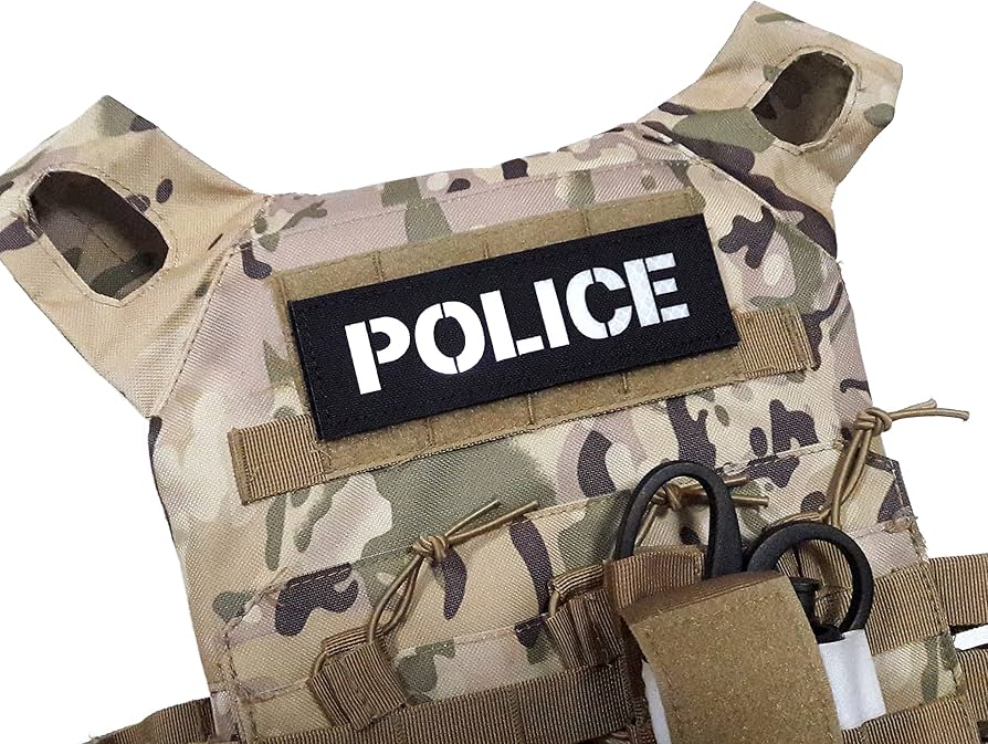 Amazon.co.jp: ベルクロ POLICE 警察 IR パッチ ミリタリー