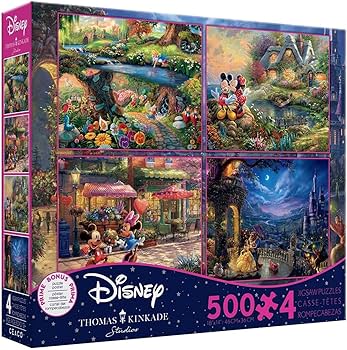 Amazon.co.jp: Disney(ﾃﾞｨｽﾞﾆｰ) クラシックパズルセット 500ﾋﾟｰｽ×4