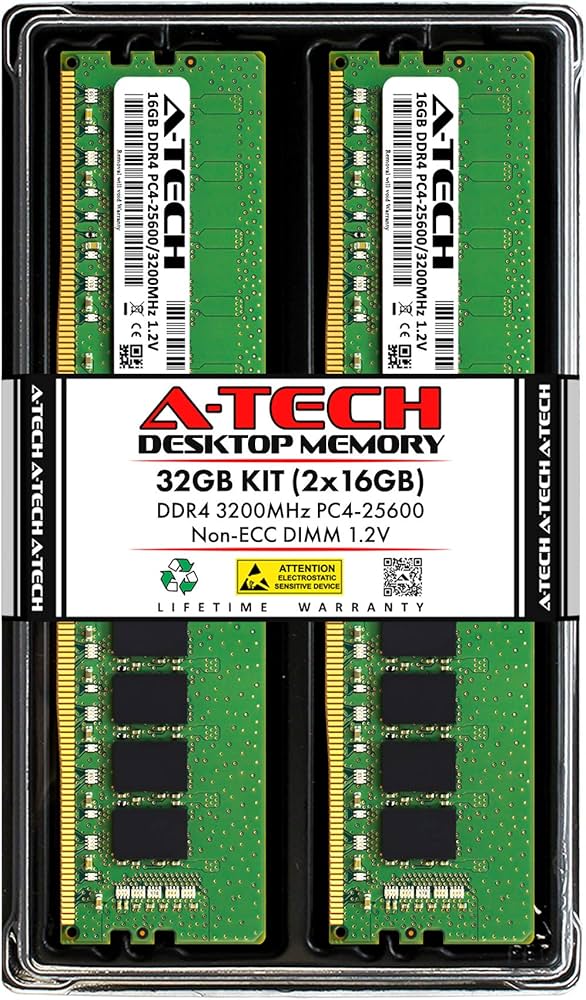 A-Tech 32GB Kit (2x16GB) RAM for GIGABYTE B450M DS3H WIFI, B450M H
