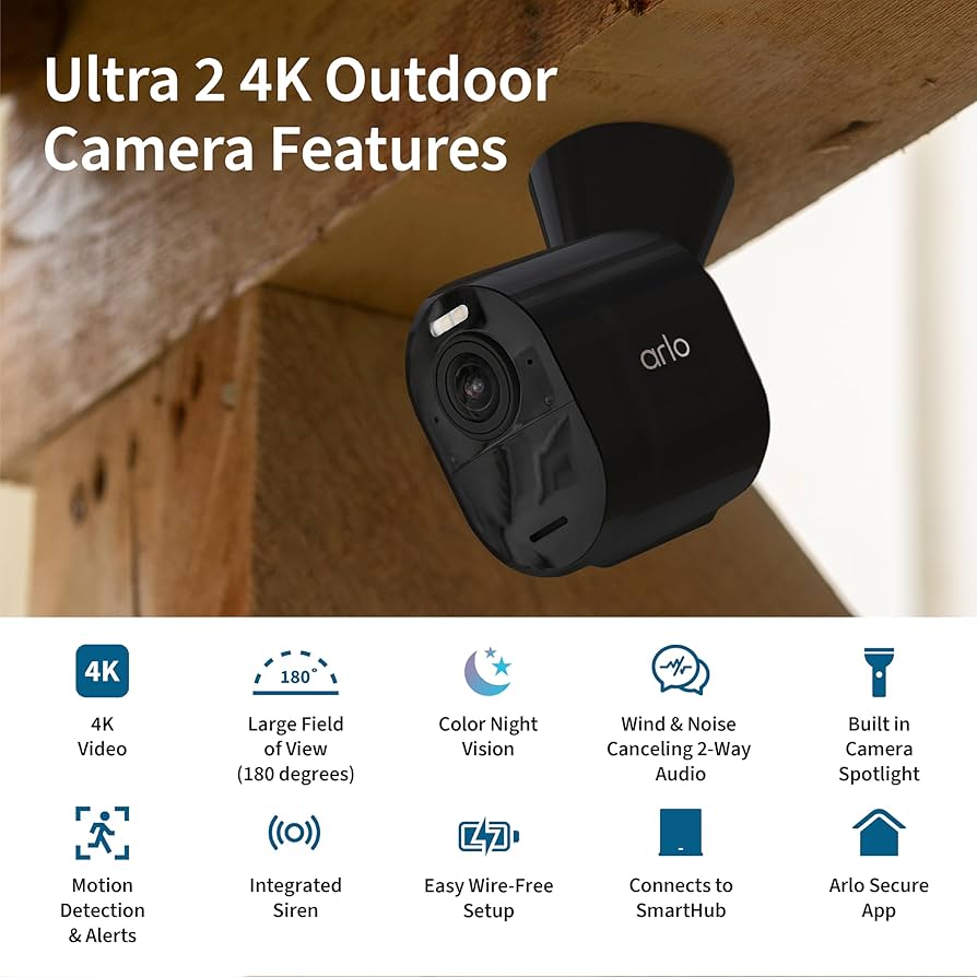 Amazon.com : Arlo Ultra 2 Spotlight Camera 4K HDR (2 Cameras