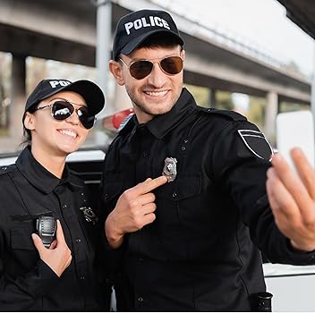 シルバーバッジセット 星と葉のデザイン 警察 レプリカ シルバーバッジ