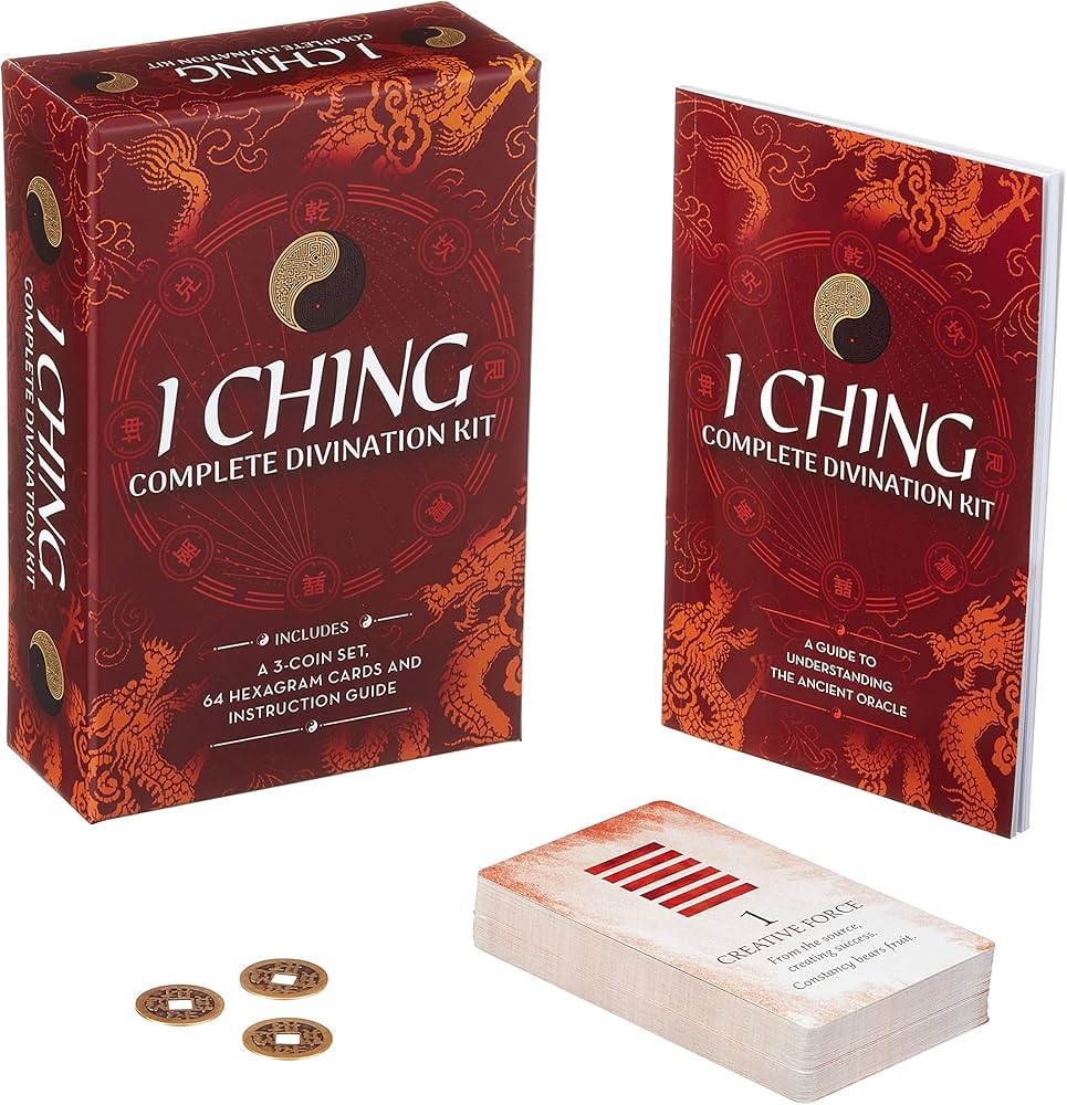 I Ching Complete Divination Kit: A 3-Coin Set, 64 Hexagram Cards
