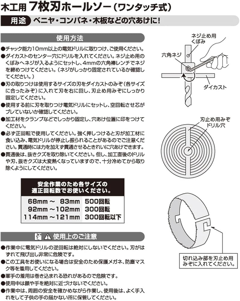 Amazon.co.jp: イチネンアクセス RELIEF(リリーフ) 木工ドリル 木工用