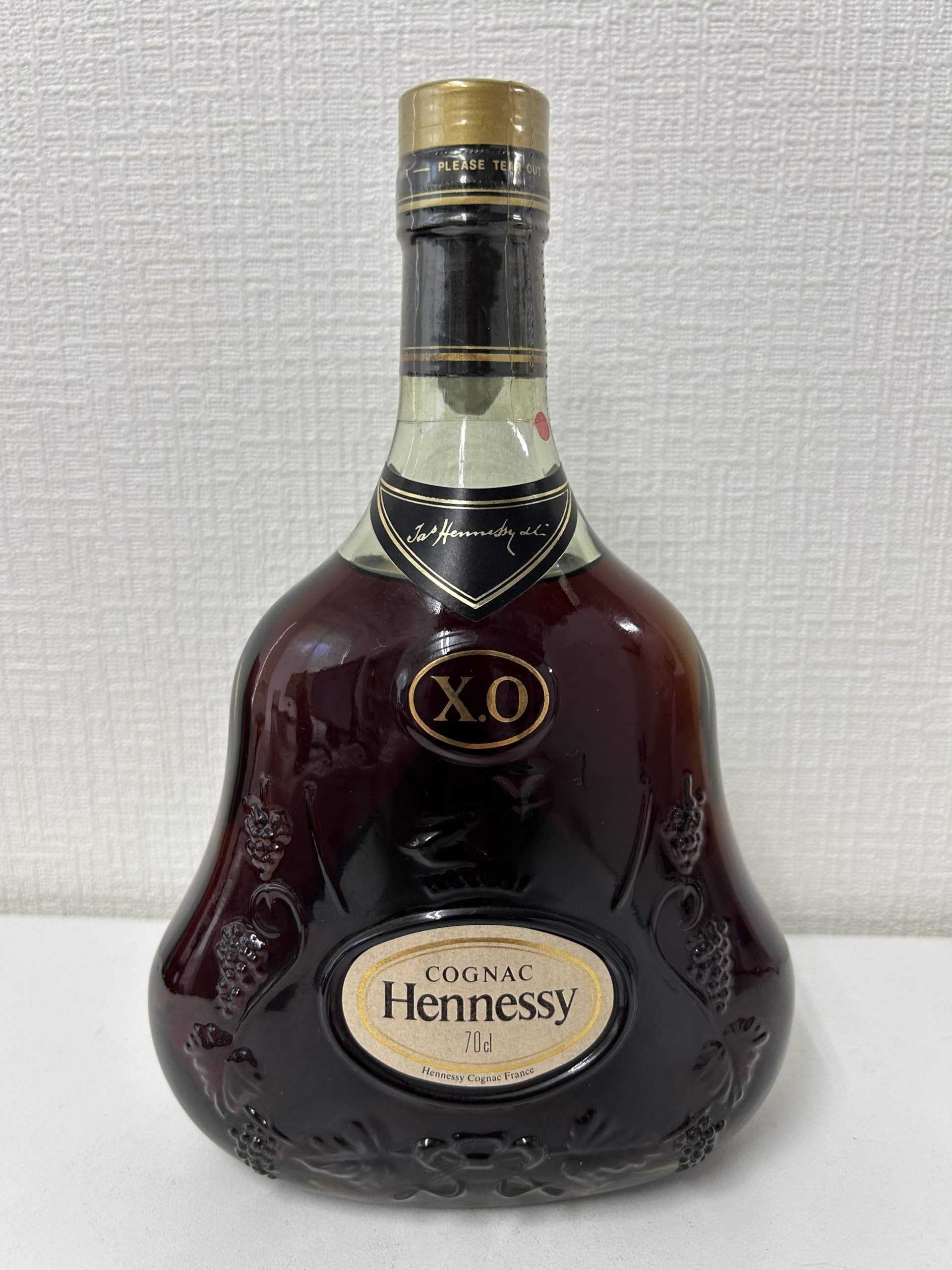 超希少！ヘネシーXO 45年もの 金キャップ グリーンボトル【証紙 従価税