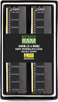 NEMIX RAM 16GB (2X8GB) DDR4 2933MHZ PC4-23400 1Rx8 1.2V CL21 288