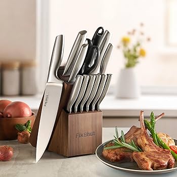 Amazon.com: Knife Block Set, Kitchen Knife Sets with Block