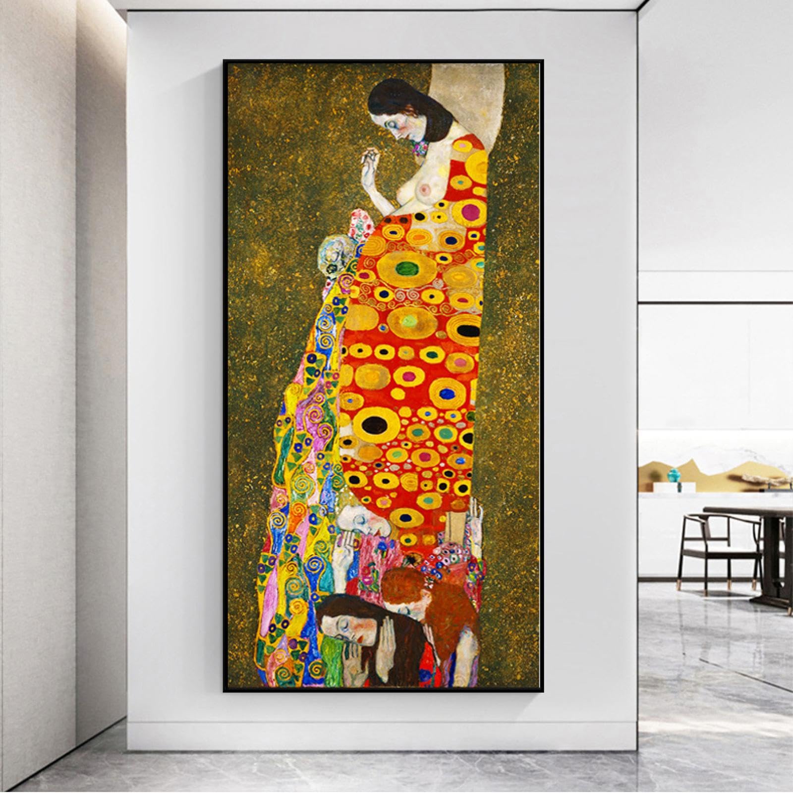 Amazon.co.jp: グスタフ・クリムトの有名なキャンバス絵画黄金の女性