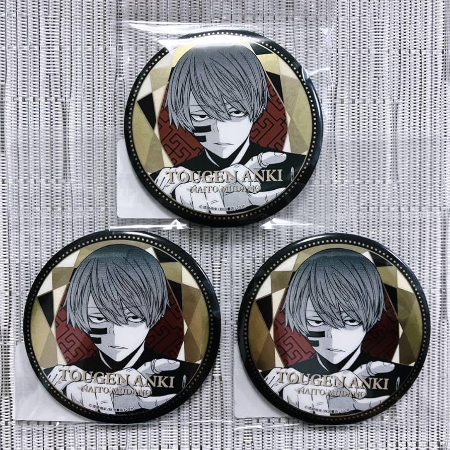 無陀野無人 桃源暗鬼 メタリック 缶バッジ 原作絵 agf 40点 桃源暗鬼