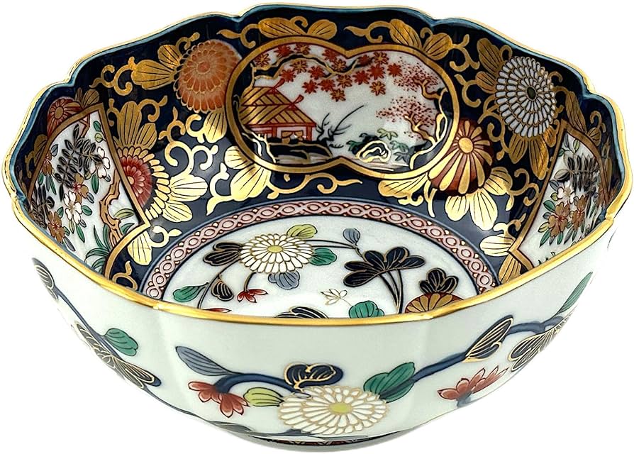 Amazon.co.jp: 有田焼 琳派 古伊万里 様式 盛鉢 小 直径16cm 高さ7.5cm