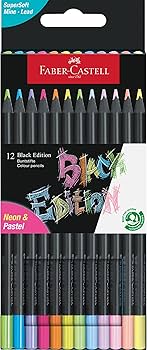 Amazon | Faber-Castell ブラックエディション 色鉛筆 缶 - 12本