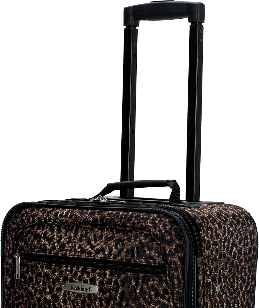 Amazon.com: Rockland Fashion Softside Upright Luggage Set, Leopard