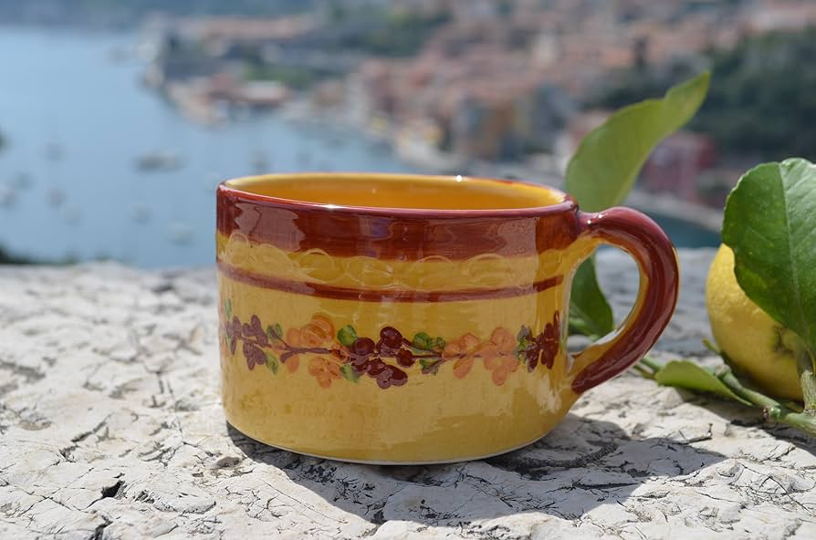 Amazon | 南フランス プロヴァンス陶器 カップ＆ソーサー DEJEUNER