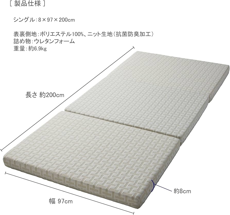 Amazon｜nishikawa【西川】 アフィット ポリウレタンフォーム 三つ折り