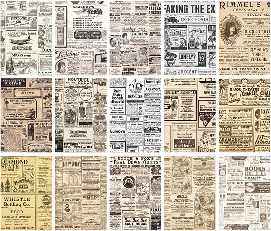 Amazon | EMERSPRING デザインペーパー コラージュ 素材紙 30枚入り