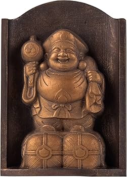 Amazon｜是空 大黒天 厨子入りの仏像(金古美仕上げ)＿御守り本尊 イSム