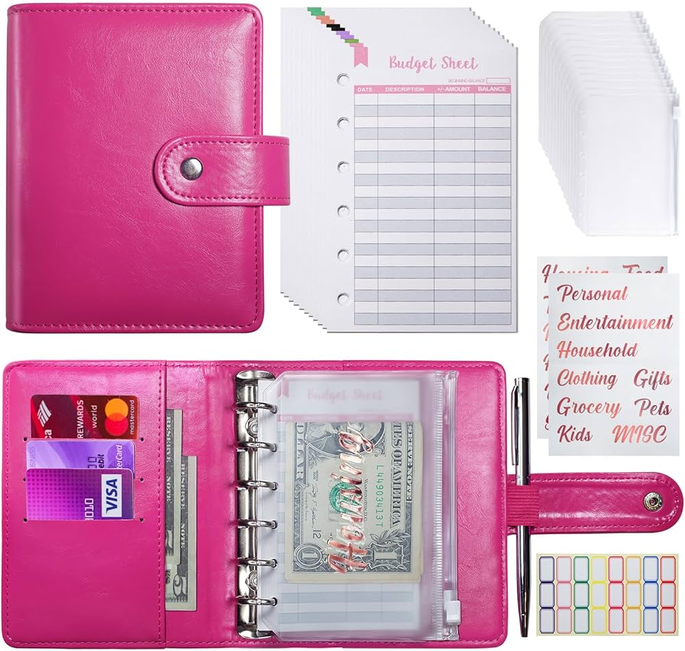 A7 貯金バインダー ウォレット ダイアリー パスポート 現金貯金 白