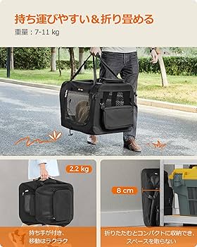 Amazon.co.jp: FEANDREA ペットキャリー 折りたたむ 変形しない犬用