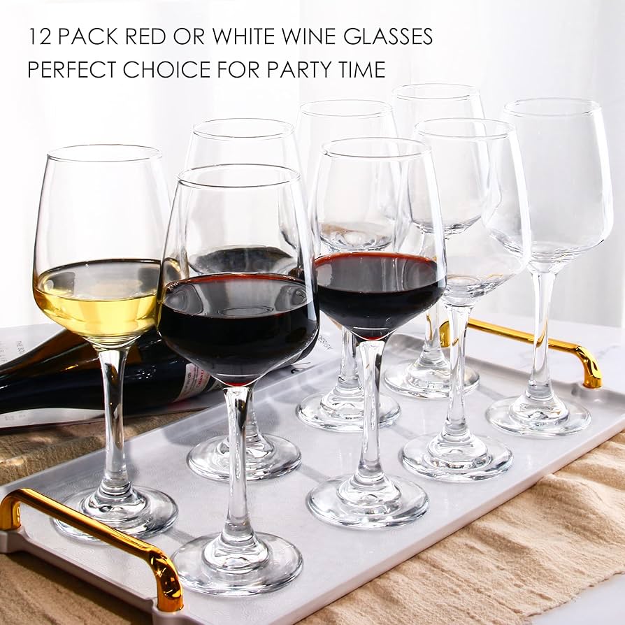 Amazon.com | YANGNAY Wine Glasses Set of 12, 12 Oz Classic Red or