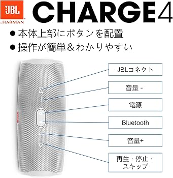 Amazon.co.jp: JBL CHARGE4 Bluetoothスピーカー IPX7防水/USB Type-C