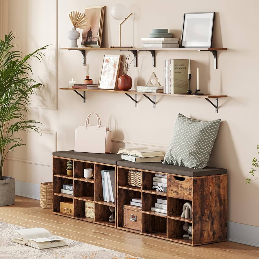 Amazon｜DINZI LVJ ロングウォールシェルフ 31.5インチ 壁取り付け棚 2