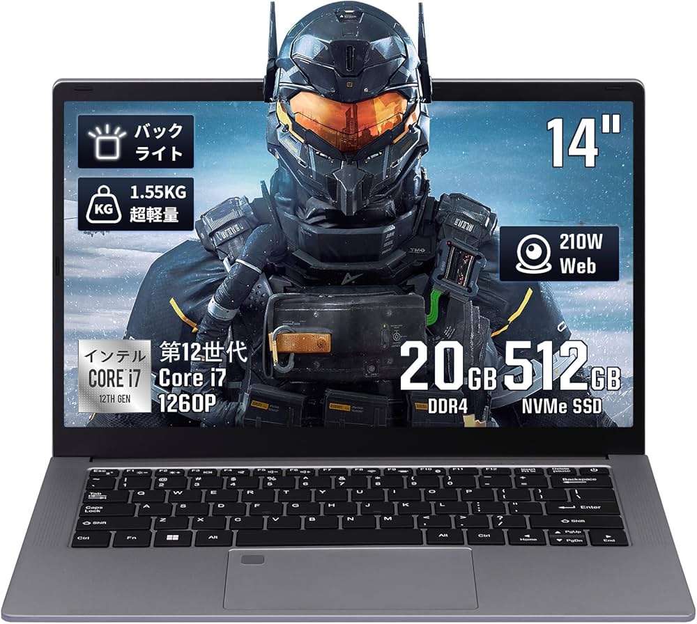 Amazon.co.jp: BINTEC 14インチCore i7 第12世代ノートパソコン/Win 11
