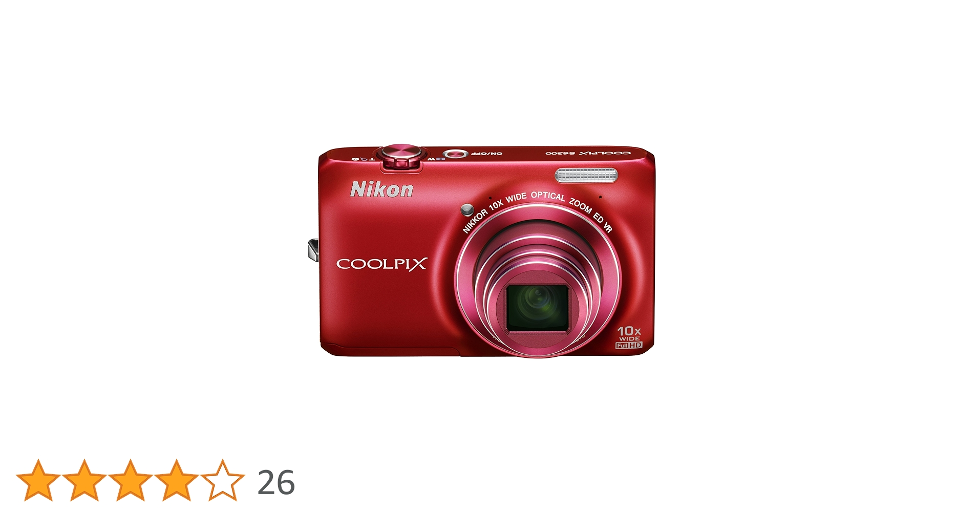 極美品✨NIKON COOLPIX S6300 レッド コンデジ デジカメ 赤