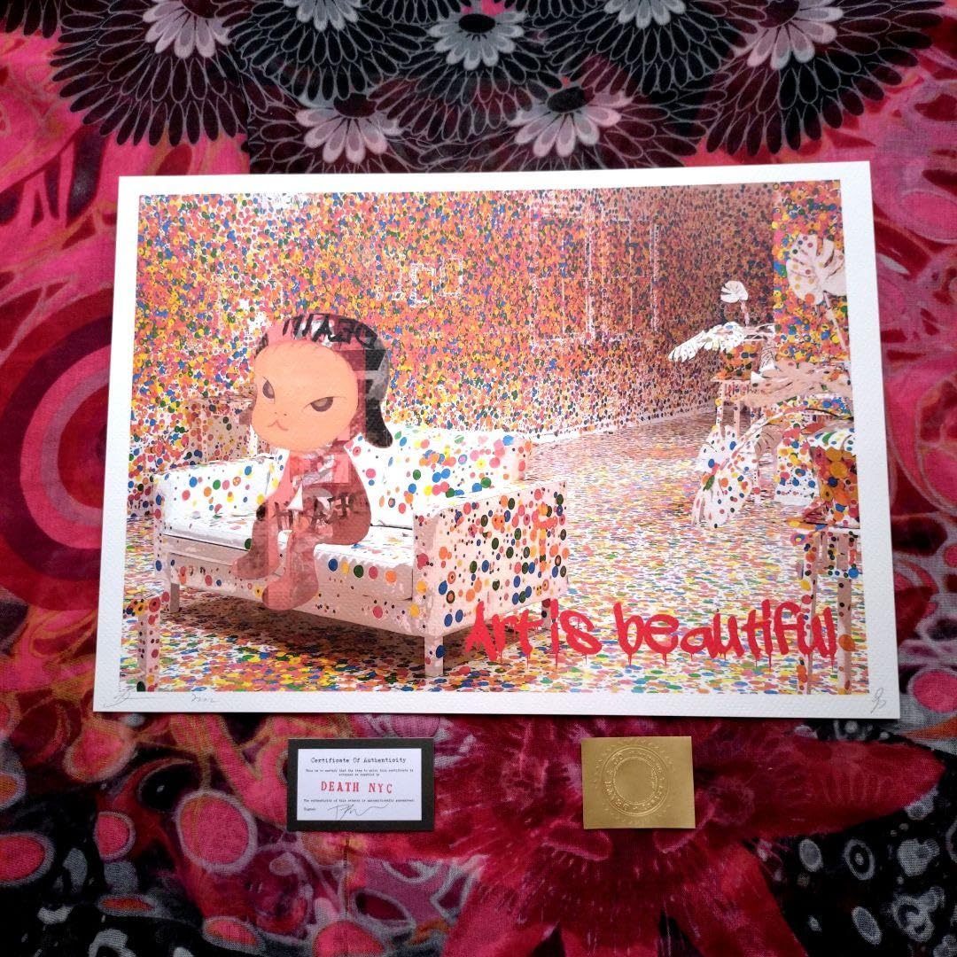 DEATH NYC 世界限定100枚 アートポスター 奈良美智/草間彌生 DEATH NYC