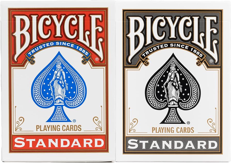 Amazon.com: Bicycle Rider Back Playing Cards, Standard Index, Red