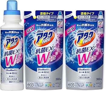 Amazon | 【まとめ買い】アタックNeo 抗菌EX Wパワー 本体+替×2個