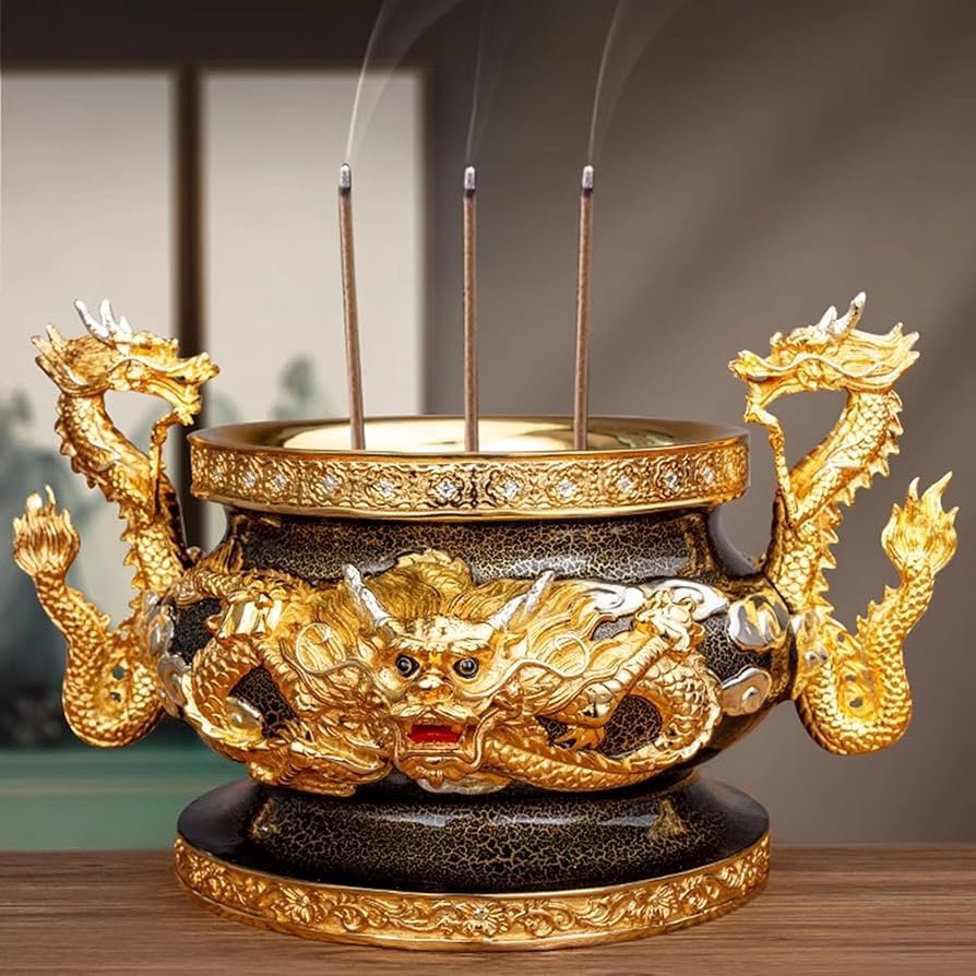 開運 龍 龍神 超特大 寺社仏閣用 香炉 ブロンズ製（真鍮製 ）香炉 開運 龍