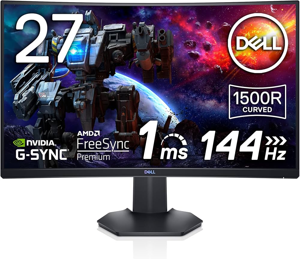 ディスプレイ・モニター本体 Rjfgm DELL 湾曲モニター 本体 165Hz