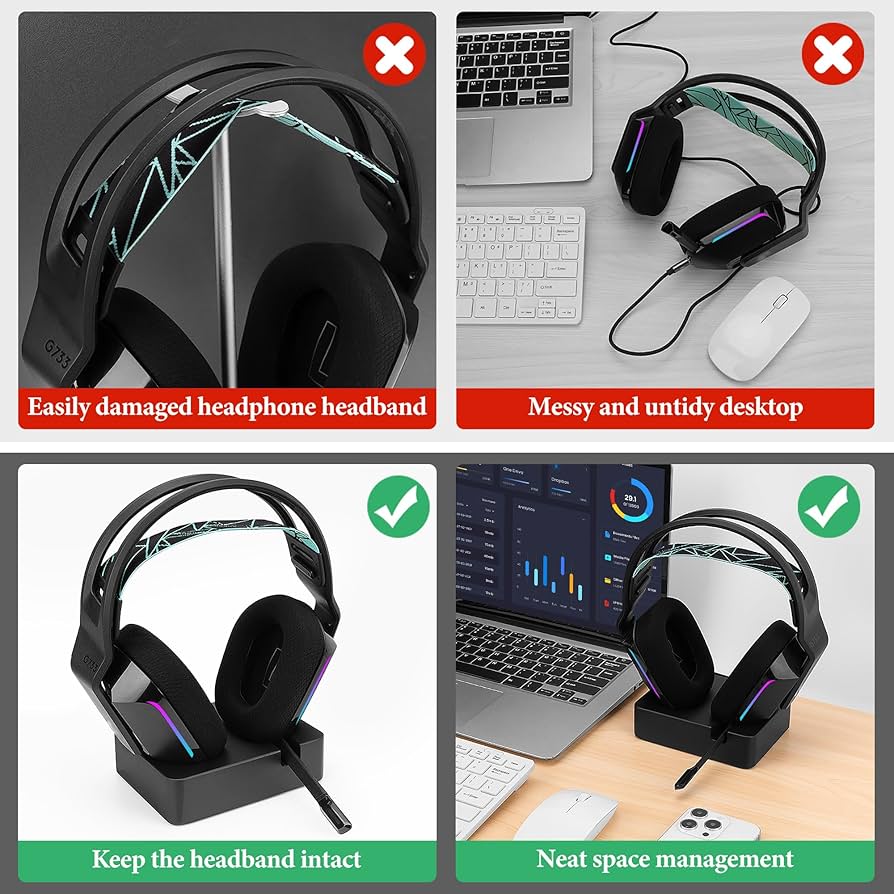 Amazon.co.jp: Geekria ヘッドフォン充電スタンド ロジクール Logicool