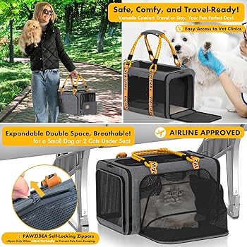 Amazon.com: PAWZIDEA Double Pet Stroller with 2 Detachable