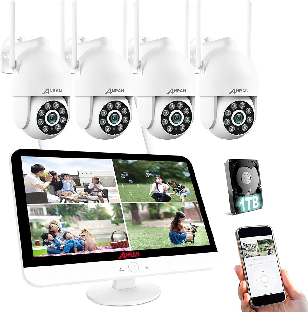 500万超高画素・工事不要 家族共有 360°全方位監視 防水防塵