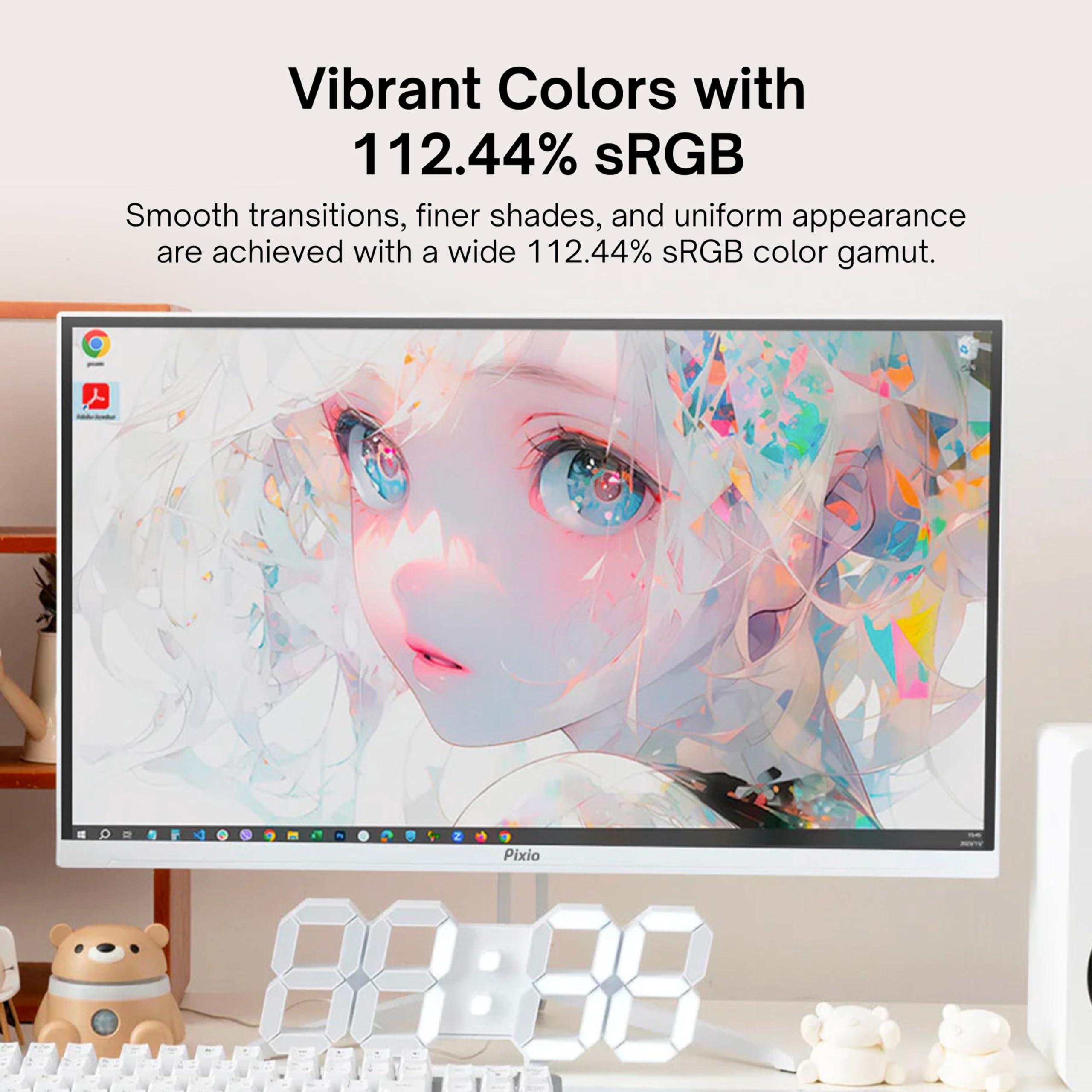 Amazon.com: Pixio PX248 Wave White 24 inch 200Hz Refresh Rate FHD