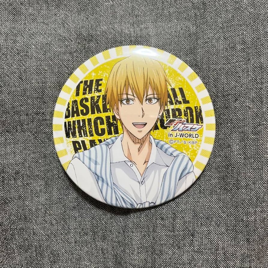 黒子のバスケ 黒バス 黄瀬涼太 まるかくカンバッジ 缶バッジ ジャン