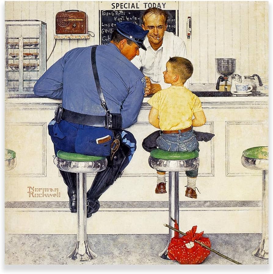 Amazon.co.jp: ノーマン・ロックウェル暴走ポスターヴィンテージ